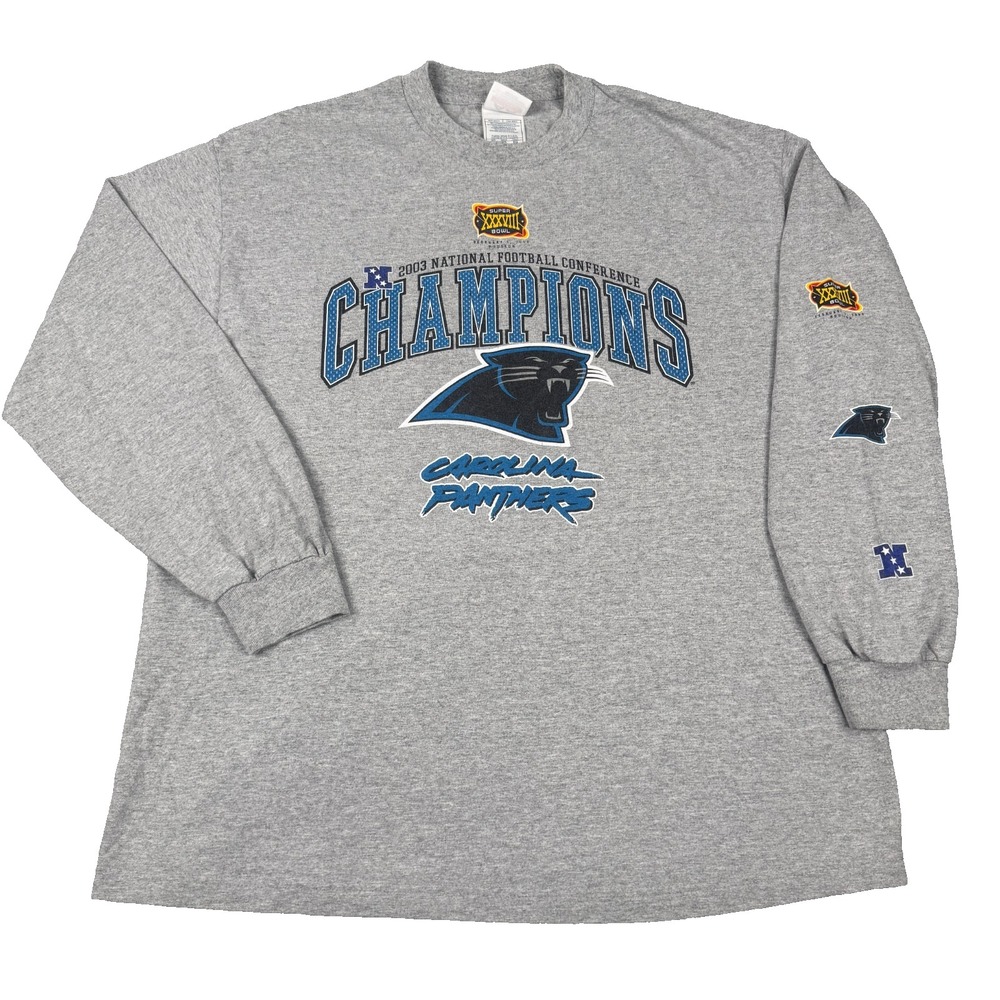 Carolina Panthers Shirt Mens XL 2003 NFC Champions Super Bowl XXXVIII VTG Y2K